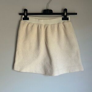 BISBY Girls Sherpa Skirt Cream Size 10 Mini Skirt